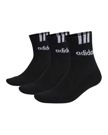 Set de sosete scurte unisex, cu logo - 3 perechi, Negru