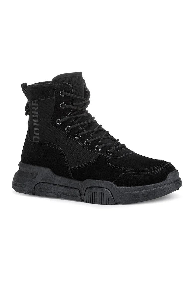 Pantofi sport high-cut masivi, Negru