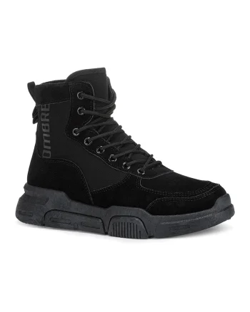 Pantofi sport high-cut masivi, Negru