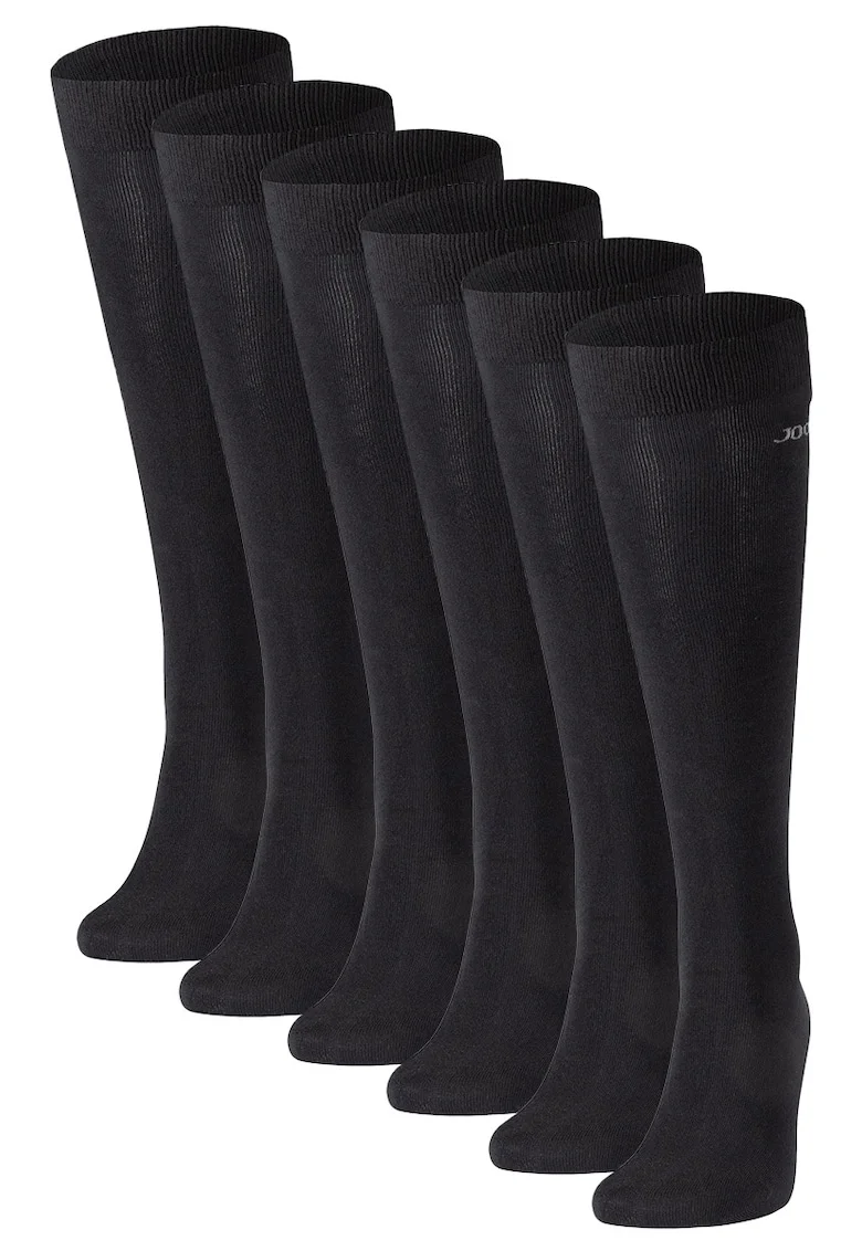 Set de sosete lungi pana la genunchi- 6 perechi, Negru