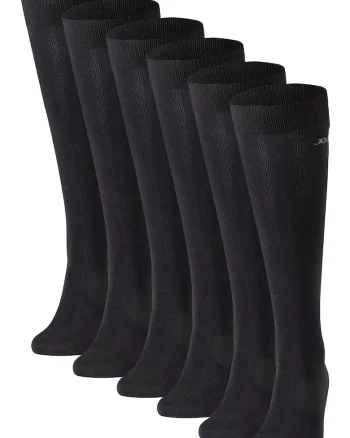 Set de sosete lungi pana la genunchi- 6 perechi, Negru