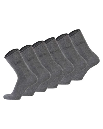 Set de sosete scurte din amestec de bumbac organic 29933 - 6 perechi, Gri antracit