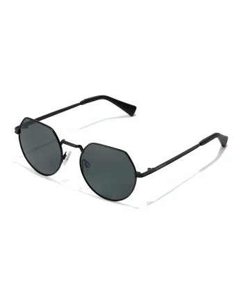 Ochelari de soare rotunzi unisex polarizati cu lentile uni, Negru