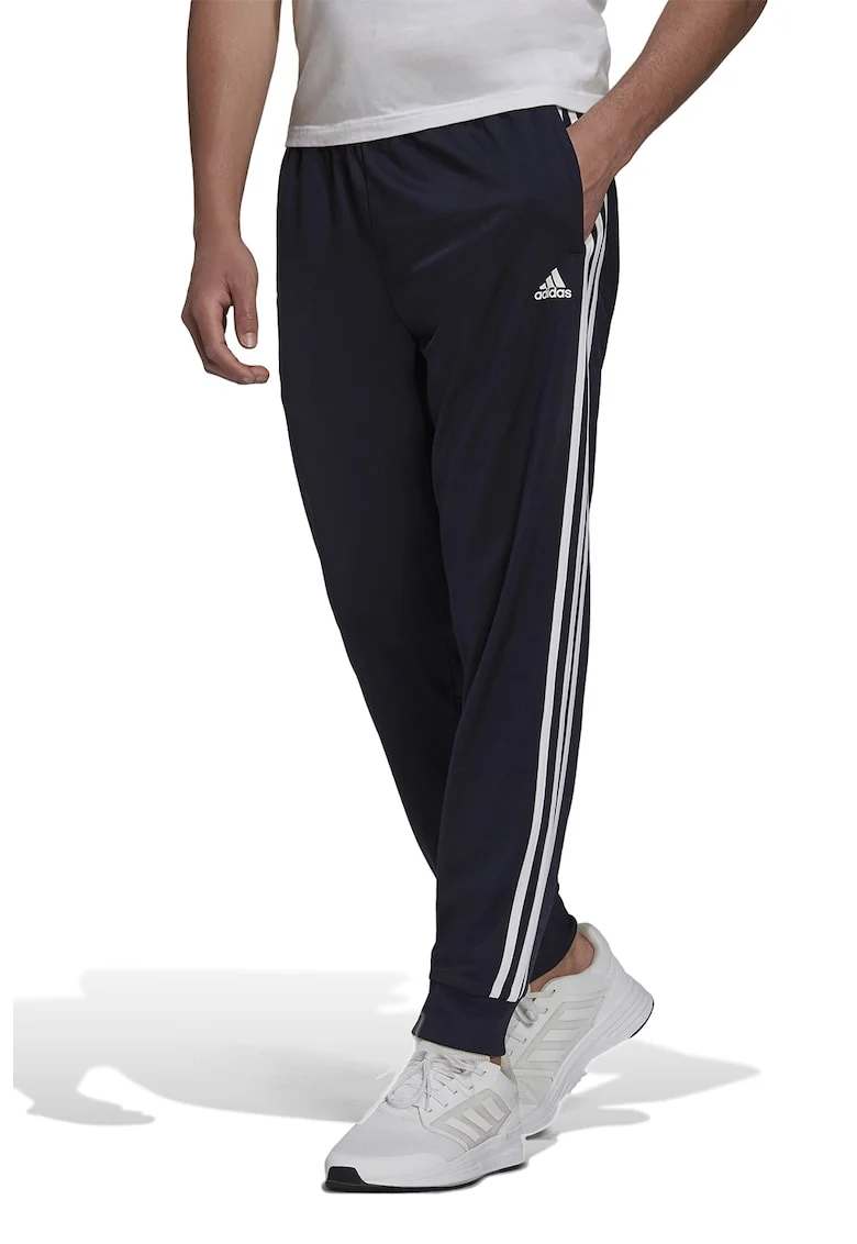 Pantaloni sport conici cu logo, Bleumarin