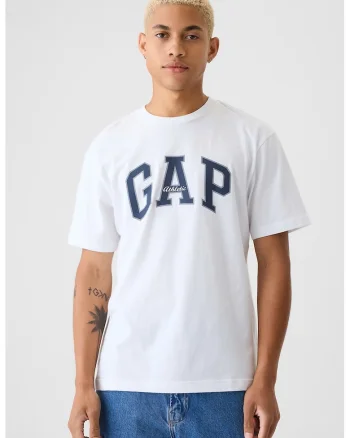Tricou lejer din bumbac, Alb/Negru