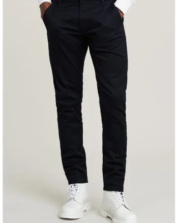 Pantaloni slim fit din amestec de bumbac organic, Albastru ultramarin