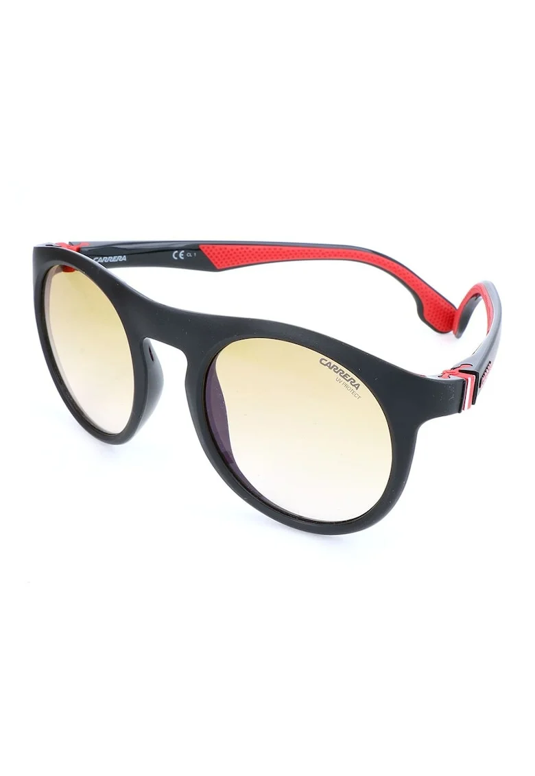 Ochelari de soare pantos unisex cu lentile-oglinda, Rosu/Negru