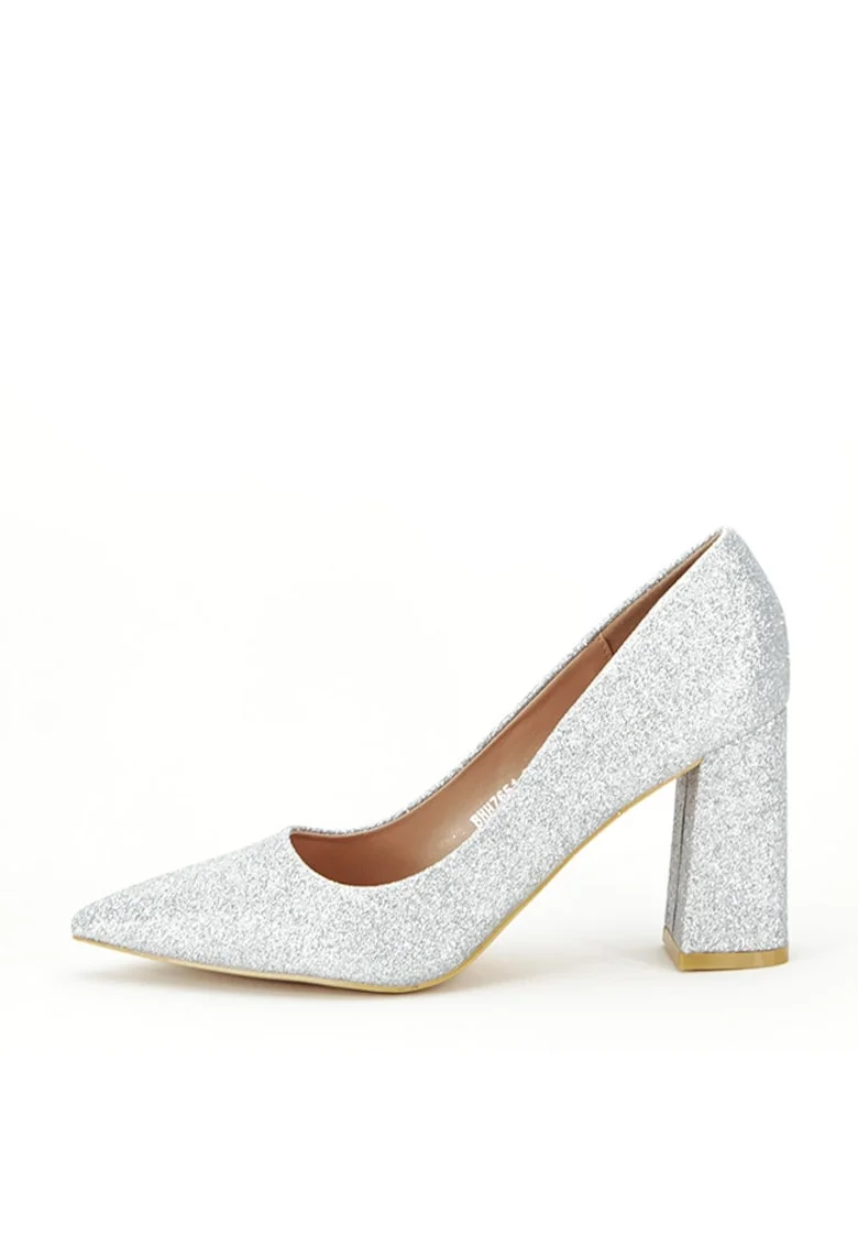 Pantofi eleganti argintii BHH7651 01 12384, Argintiu