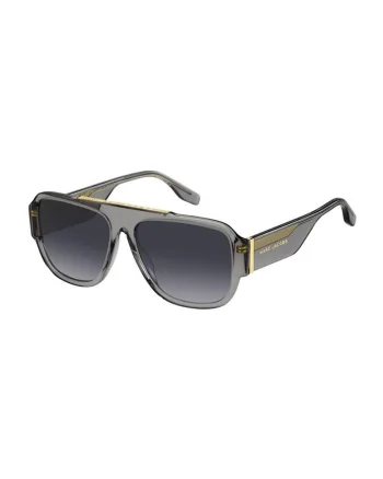 Ochelari de soare pilot cu logo, Auriu/Gri