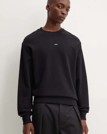 A.P.C. hanorac de bumbac sweat boxy micro logo GOTS