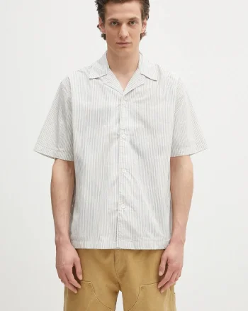 Norse Projects cămașă din bumbac Mads Poplin Stripe SS