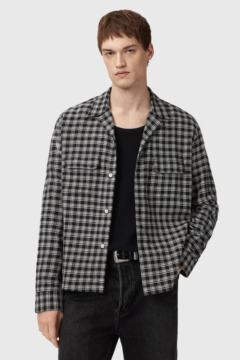 AllSaints cămașă din bumbac HORTON
