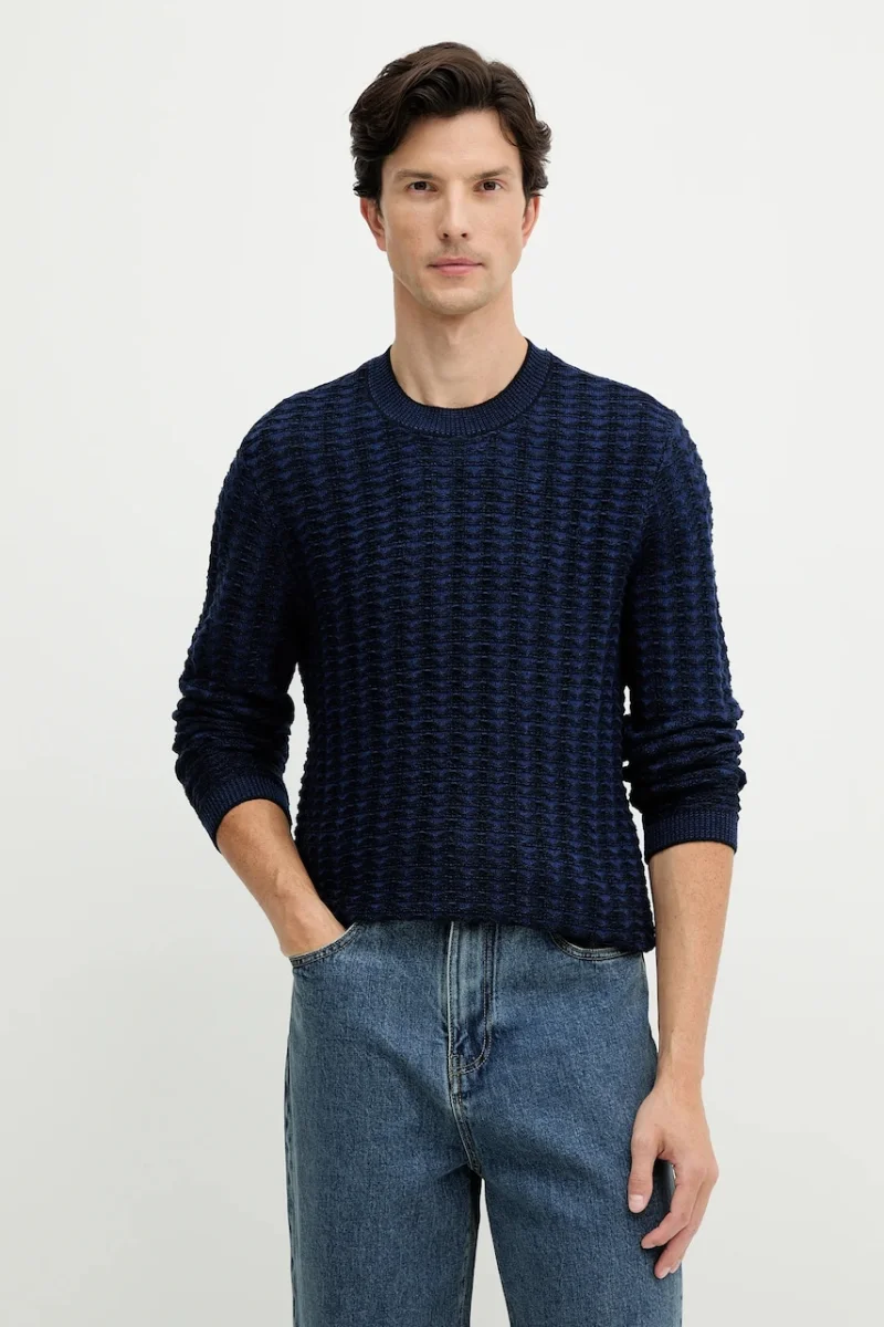 Armani Exchange pulover din amestec de lână