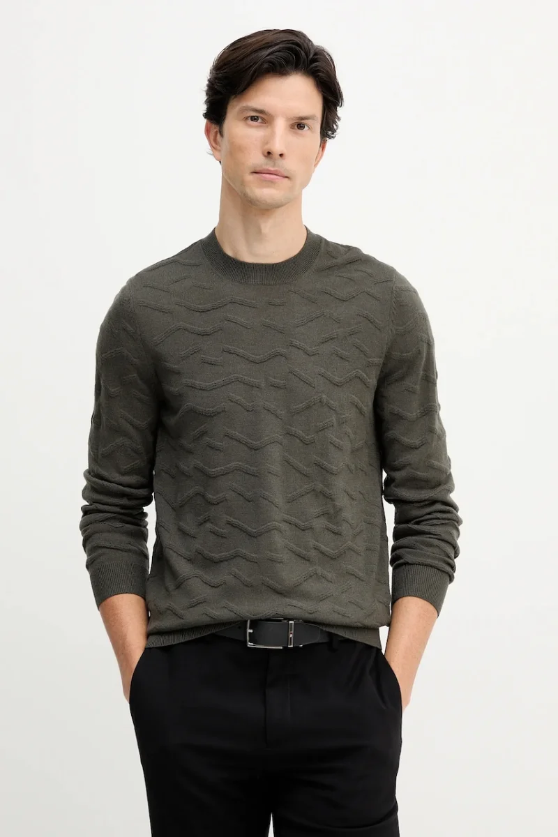 Armani Exchange pulover din amestec de lână