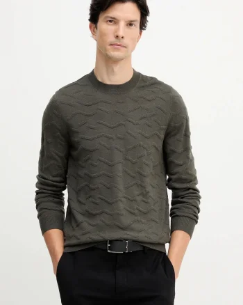 Armani Exchange pulover din amestec de lână