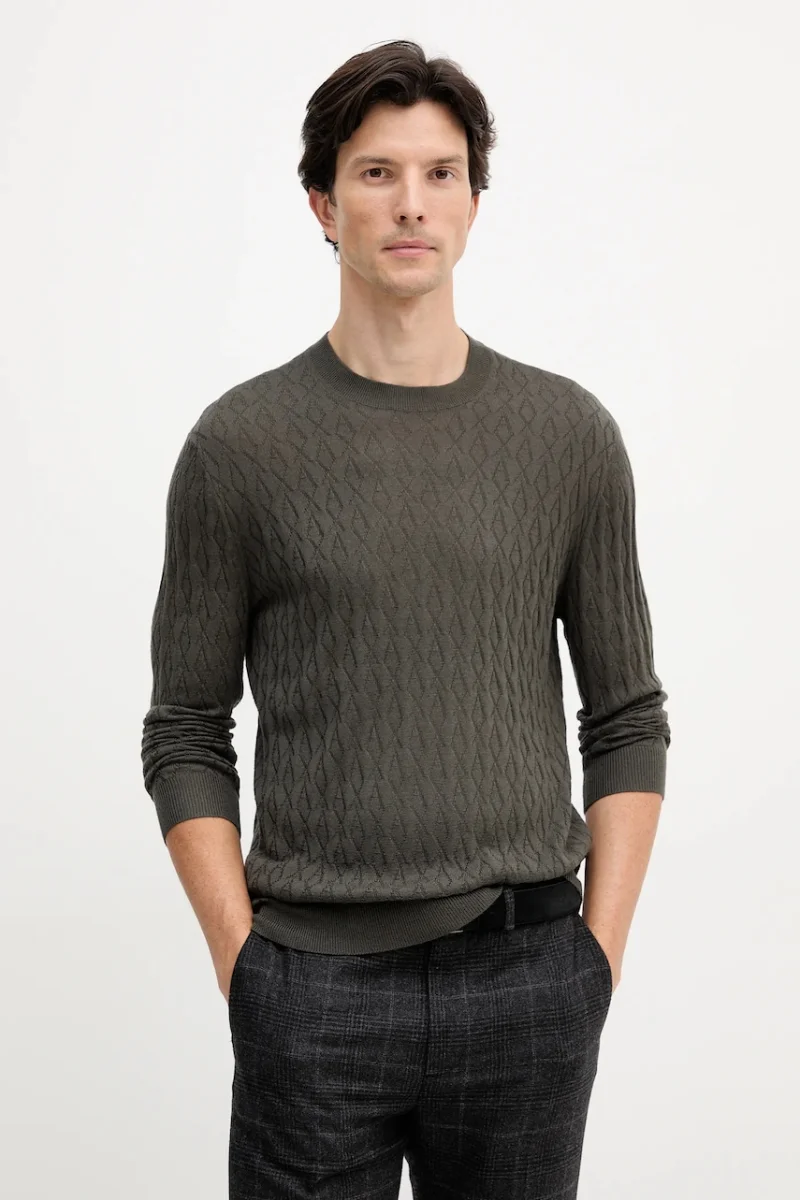 Armani Exchange pulover din amestec de lână