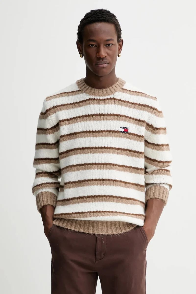 Tommy Jeans pulover din amestec de alpaca