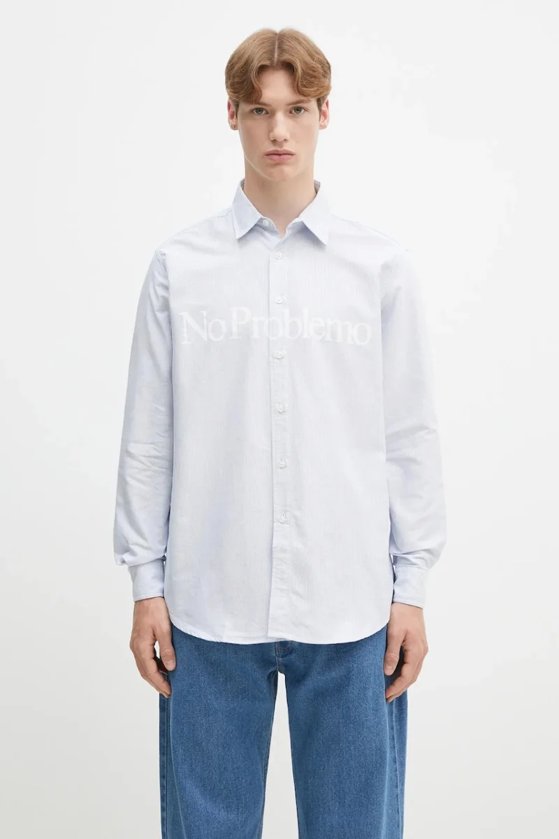 No Problemo cămașă din bumbac No Problemo LS Stripe Shirt