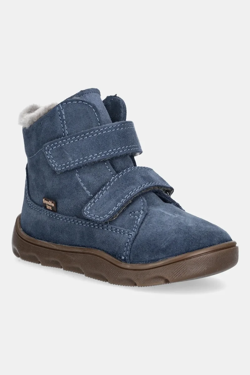 Froddo cizme de iarnă pentru copii din piele întoarsă ZERU TEX FURRY BAREFOOT