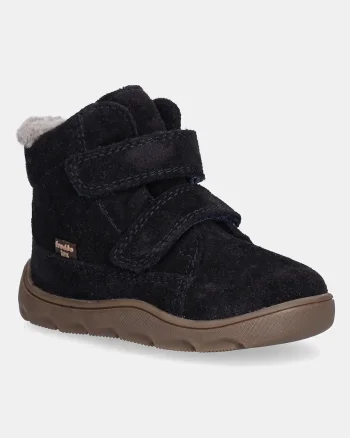 Froddo cizme de iarnă pentru copii din piele întoarsă ZERU TEX FURRY BAREFOOT