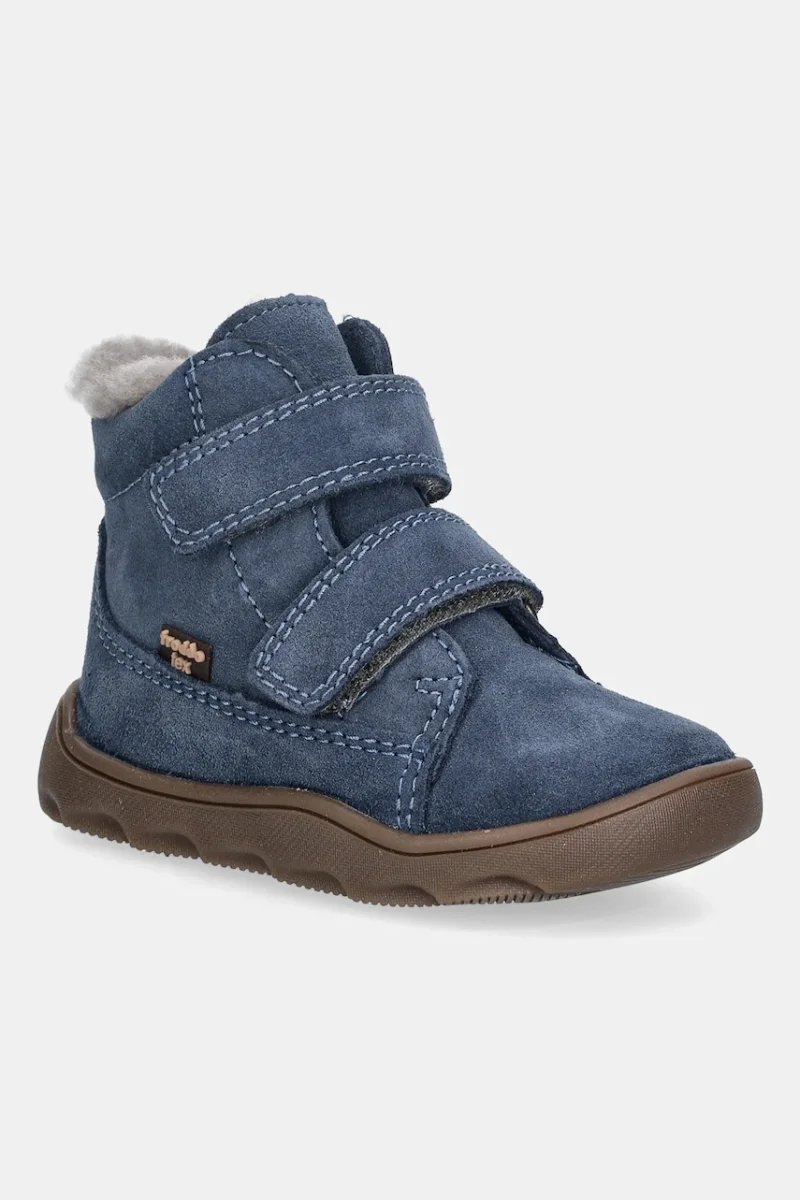Froddo cizme de iarnă pentru copii din piele întoarsă ZERU TEX FURRY BAREFOOT