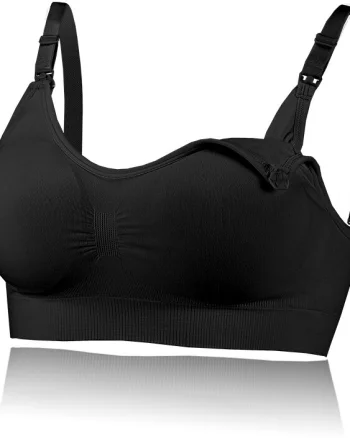 Bustieră / Sutien pentru alăptare NeoSuport  Flora Negru
