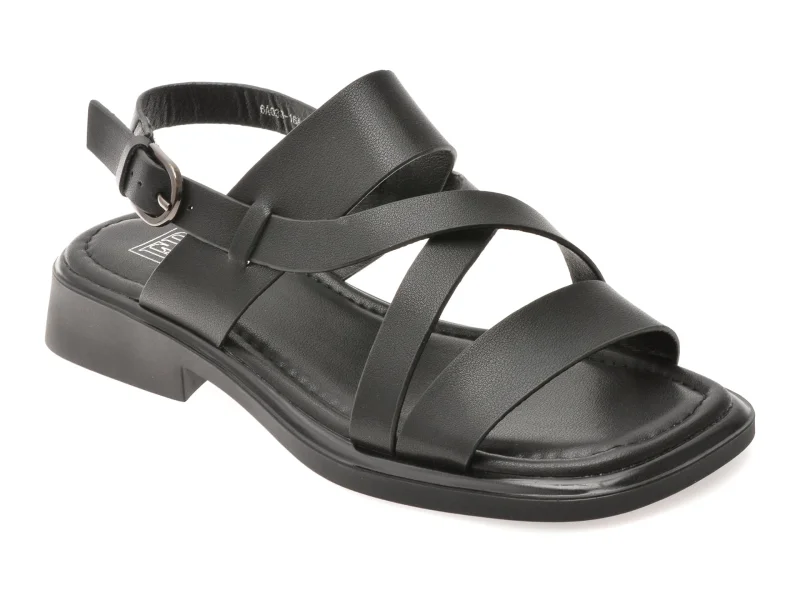 Sandale FLAVIA PASSINI negre, 6A038, din piele naturala
