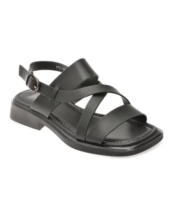 Sandale FLAVIA PASSINI negre, 6A038, din piele naturala