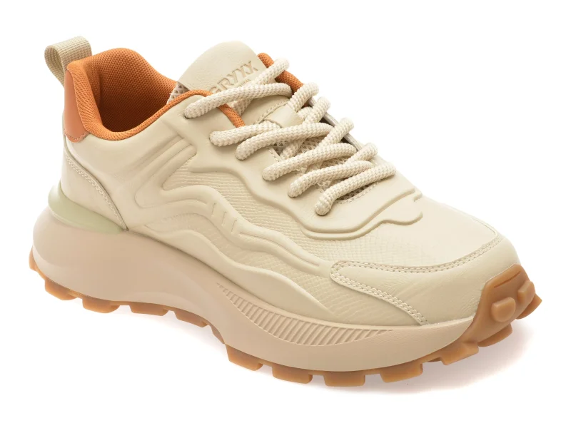 Pantofi sport GRYXX albi, 251220, din piele ecologica