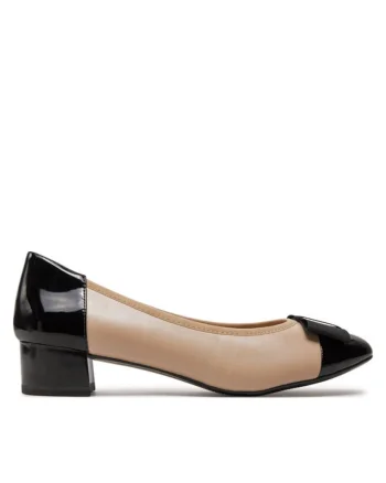 Pantofi dama  303662219, Piele naturala, Bej