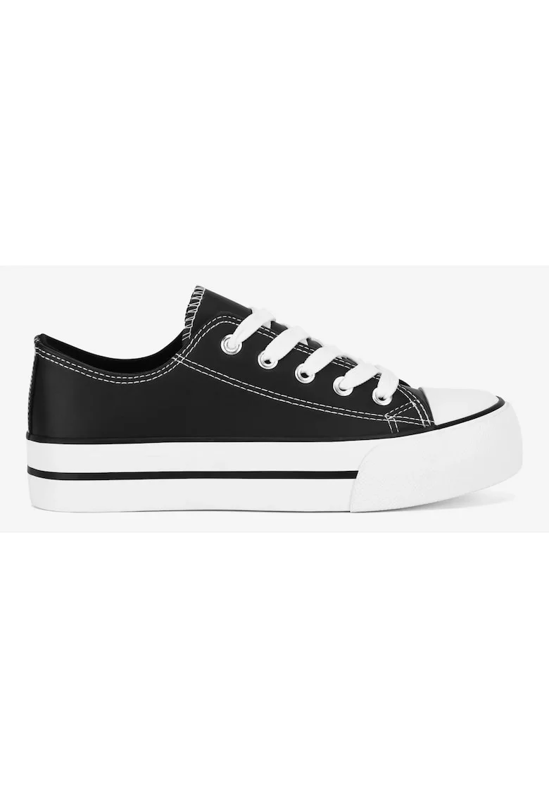 Tenisi fete  5905588804758, Sintetic, Negru, Negru