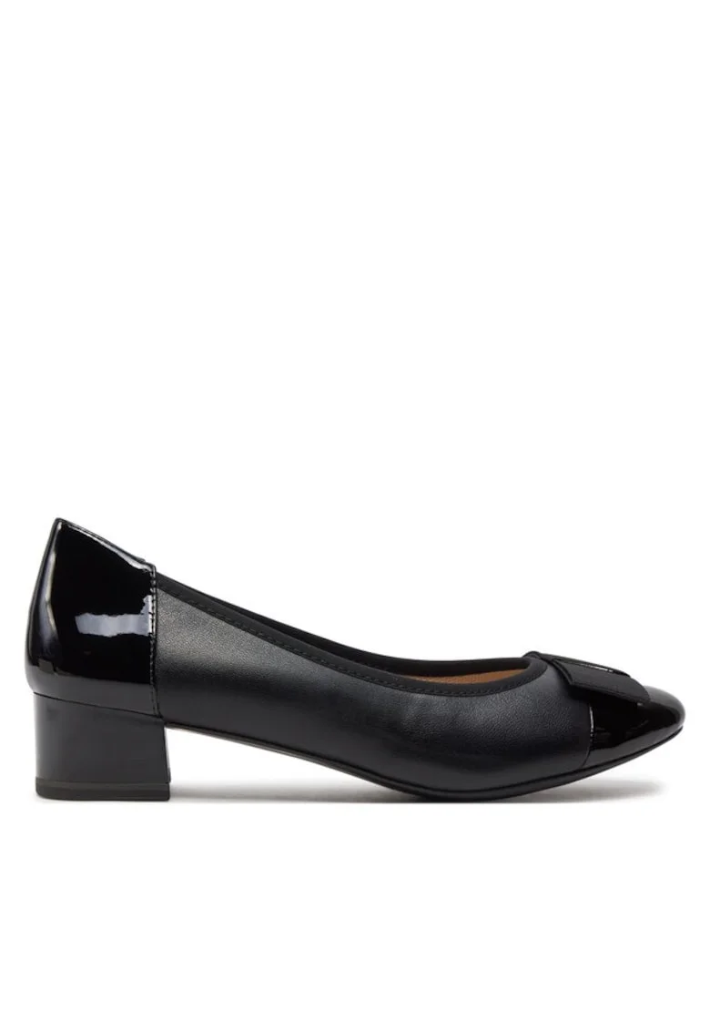 Pantofi dama,  303662202375, Piele naturala, Negru