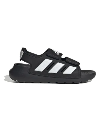 Sandale cu logo si velcro Alta Swim, Alb/Negru