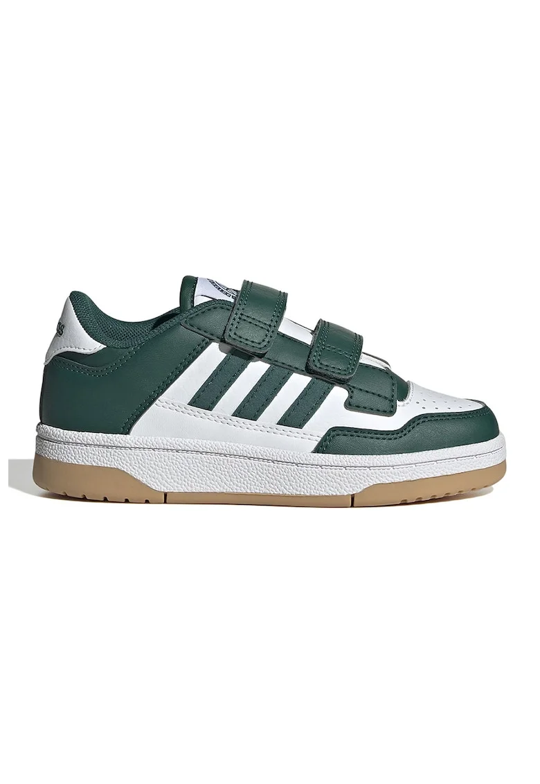 Pantofi sport Rapid Court cu inchidere velcro, Alb/Verde