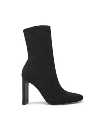 Botine dama,  material textil, negru