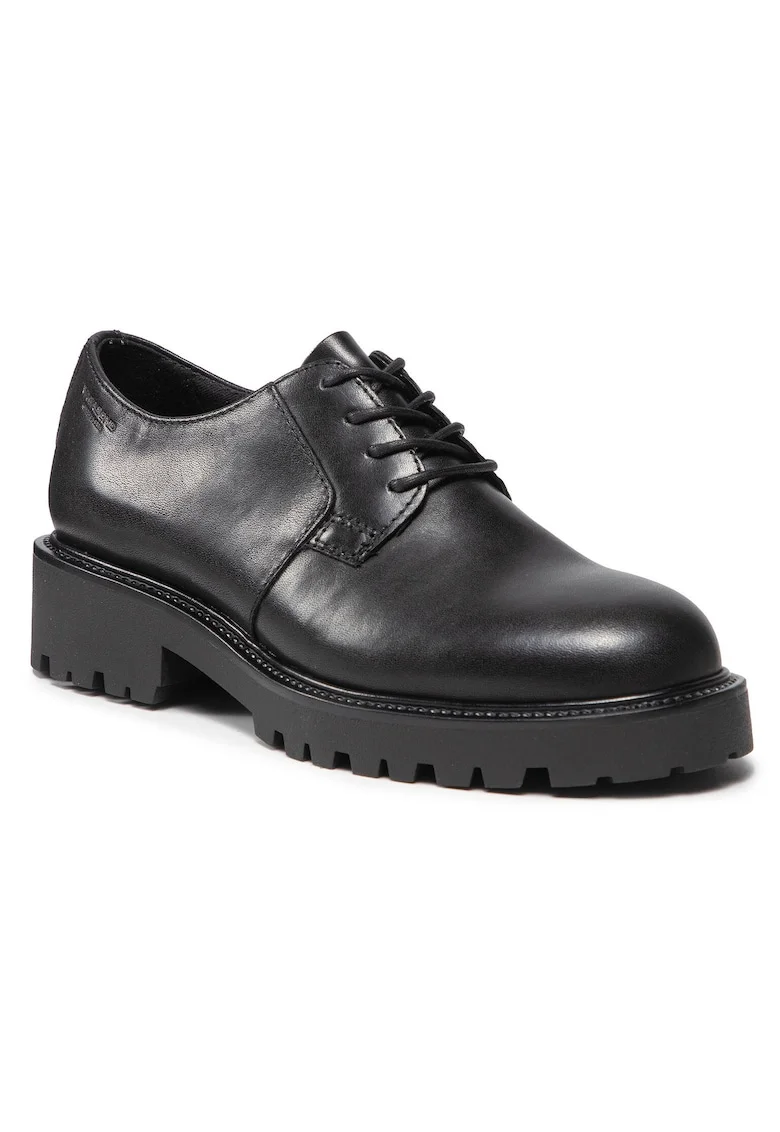 Pantofi Oxford pentru femei,  209077773, piele naturala, negru,