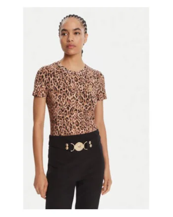 Tricou dama,  maro, 95% bumbac, 5% elastan,