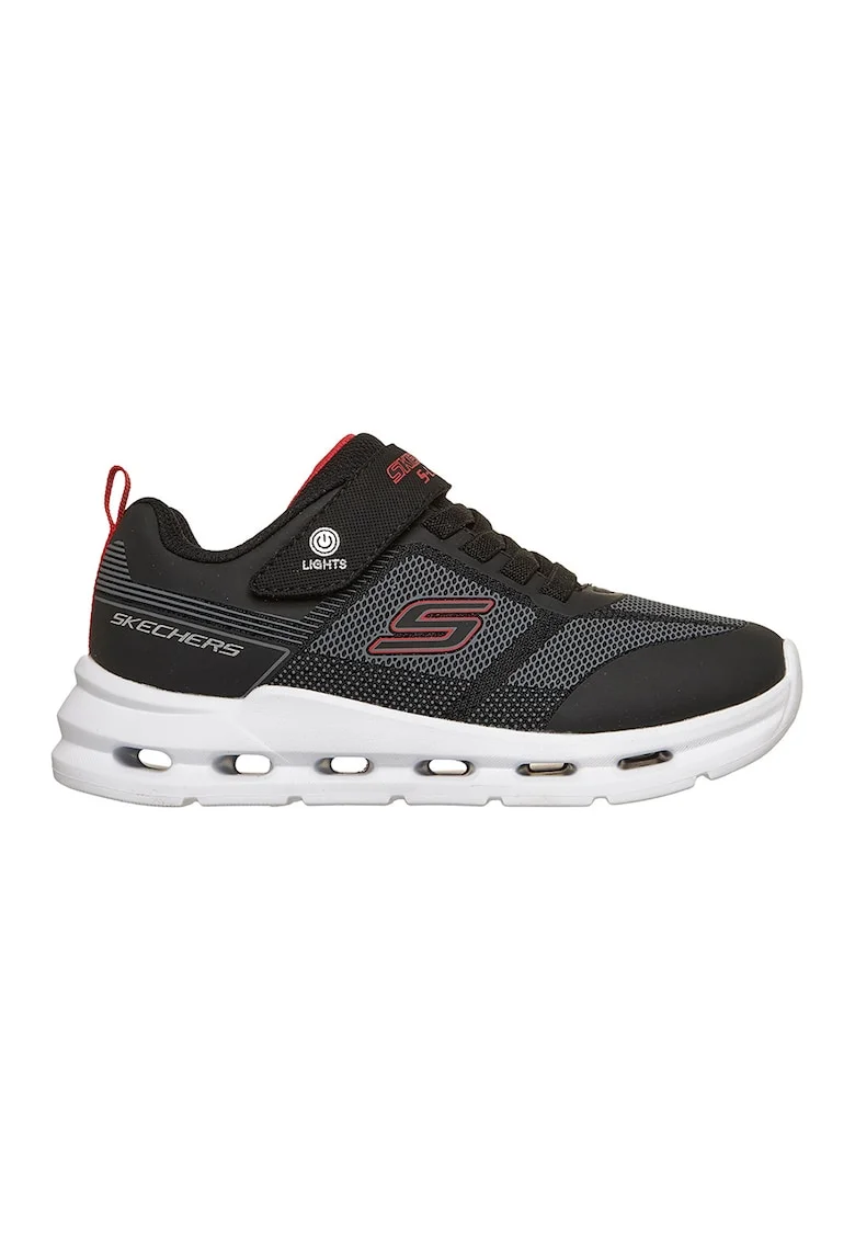 Pantofi sport Glide-Step de plasa si piele ecologica cu LED-uri