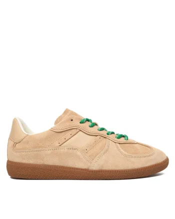 Tenisi dama,  piele naturala, bej/verde,