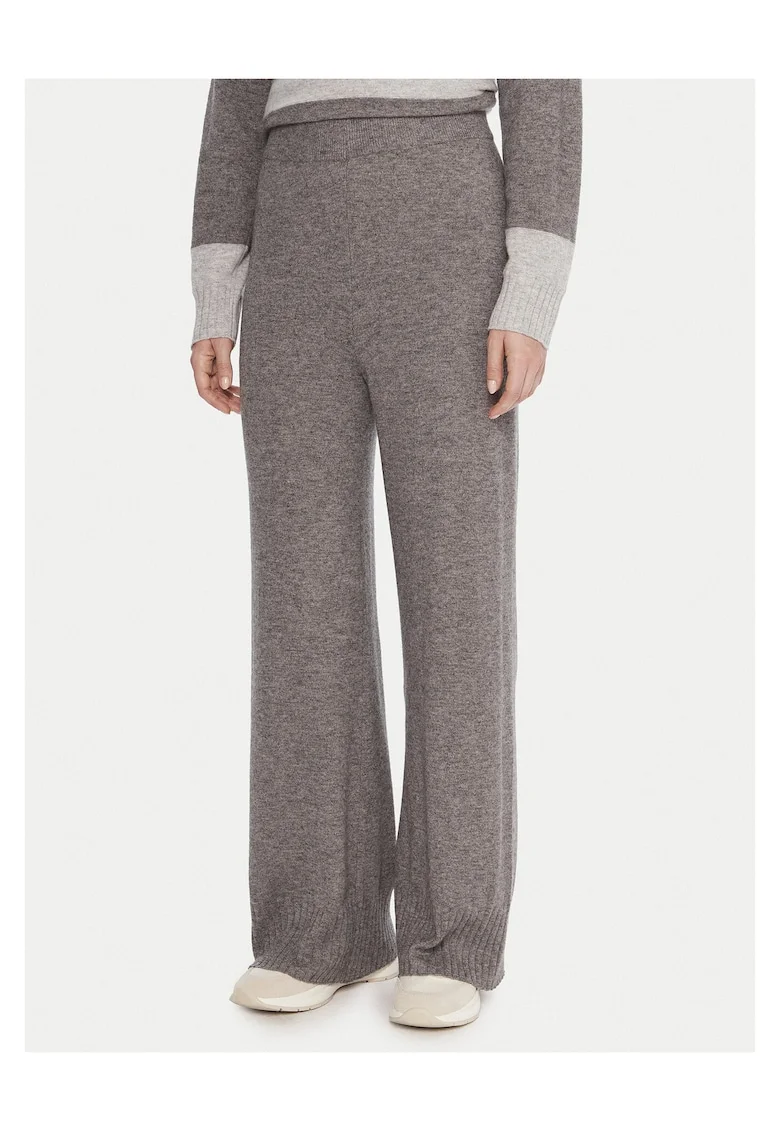 Pantaloni dama,  tricot, gri,