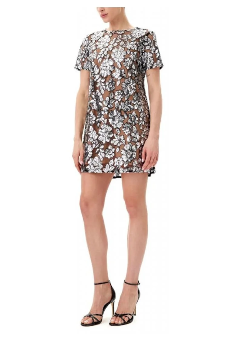 Rochie, Michael, poliester, argintiu/negru