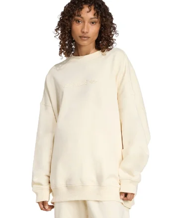 Bluza de trening lejera cu logo, Alb fildes