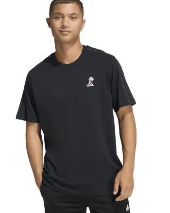 Tricou de bumbac cu aplicatie mica cu logo Coffee Pr, Negru