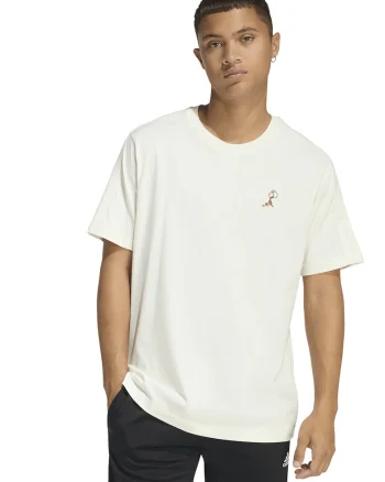 Tricou de bumbac cu aplicatie mica cu logo Coffee Pr, Alb murdar