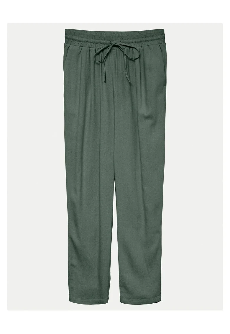 Pantaloni dama,  verde, viscoza 55%, in 45%