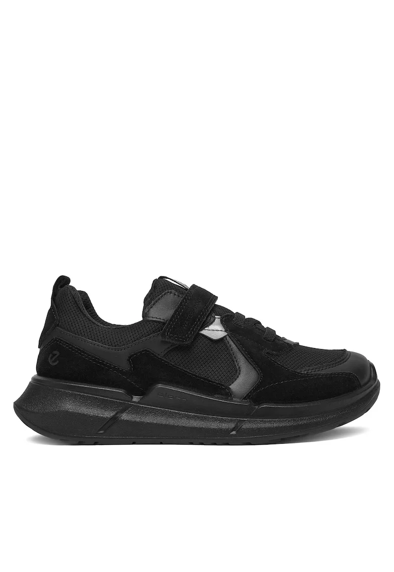 Pantofi copii  piele naturala, negru, velcro