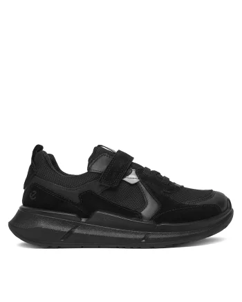 Pantofi copii  piele naturala, negru, velcro