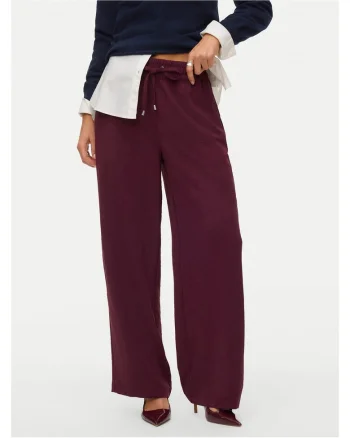 Pantaloni dama,  poliester reciclat, visiniu