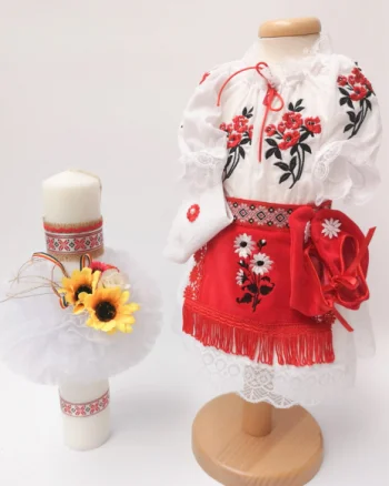 Set Traditional Botez - Costumas fetita Lumanare 2