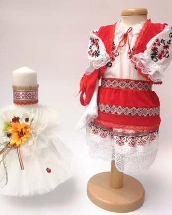 Set Traditional Botez - Costumas fetita Lumanare 4